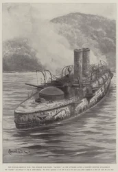 The Spanish-American War, the Spanish War-Vessel Oquendo as she appeared after a Thirteen Minutes